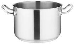 Vogue Stainless Steel Stew Pan 24cm - Casserole Dish with 7l Capacity for All Hobs Including Induction M940