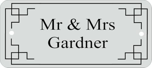 [Custom] SILVER DOOR NAMEPLATE SIGN ENGRAVED PERSONALISED LDP38 90mm X 40mm