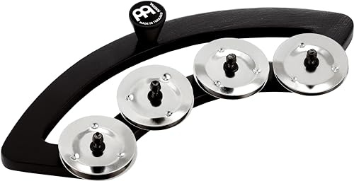 Meinl Percussion Backbeat Tambourine, Schwarz (BBTA1-BK)