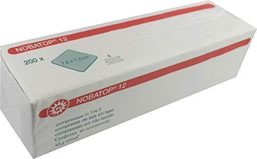 Nobatop Vliesstoffkompressen Kompressen (Größe: 7,5 x 7,5 cm,Menge: 2000 Stück,Nobatop 12 (6-fach))
