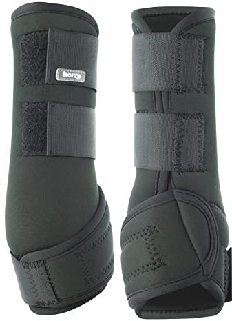 HORZE Fesselkopf Gamaschen, Neoprenfutter, 2 Stück, Größen: S-XXL, Weiß, Rosa, Schwarz, Blau, Schwarz, XL