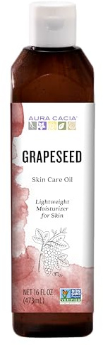 Aura Cacia - Pure Grapeseed Oil | Non-GMO Project Verified | 16 fl. oz.