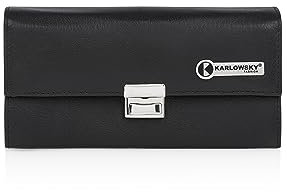 Karlowsky Kellnerbörse (Geldbörse) 18,2 x 10 cm Leder schwarz