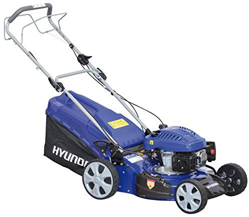 Hyundai 65470 Rasaerba trazionato con Sistema di Taglio 4 in 1 Raccolata Posteriore+Scarico Laterale + Mulching
