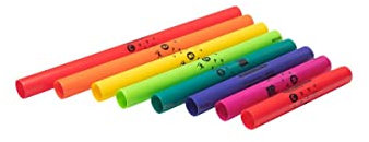 FUZEAU - 3460 – Diatonische Boomwhacker-Röhren – aus dünnem Kunststoff von 30 cm bis 63 cm – 8 Noten – einfach zu bedienen und zu pflegen – mehrfarbig – ab 4 Jahren