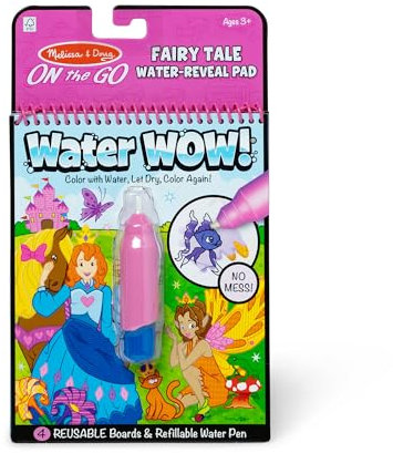 Melissa & Doug Water WOW! Fairy Tale Deluxe | Water Reveal Travel Book | Activity Pad | 3+ | Gift for Boy or Girl - FSC Certified