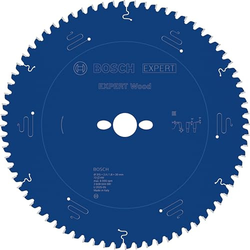 Bosch 1x EXPERT Wood Kreissägeblatt, 315x2,4/1,8x30 mm, Z72 | für Weichholz, Hartholz, Ø 315 mm, Professional Zubehör kabelgebundene Kapp- und Gehrungssäge