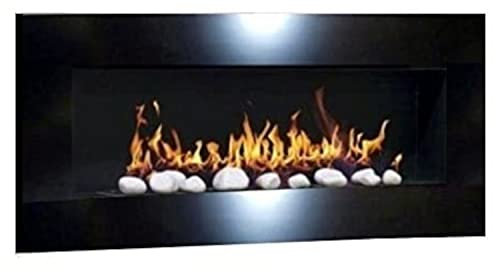 Etanolkamin eldstad väggkamin design Don Fuego XXL + gratis 24 dekorativa stenar