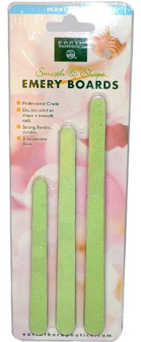 Earth Therapeutics Smooth and Shape Emery Boards, 15 Count