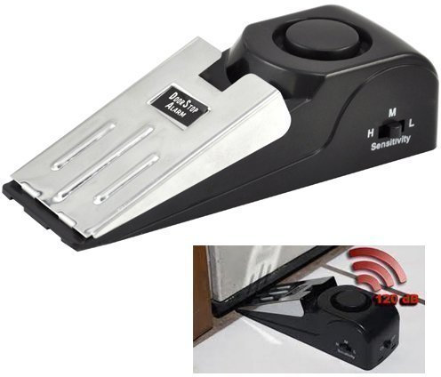Accessotech Home Security Wedge Door Stop Alarm System Device Intruder Alert Detection
