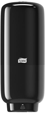 Tork Hautpflegespender Wandmontage mit Intuition Sensor Schwarz S4, für Flüssigseife, Schaumseife und Desinfektionsmittel, Elevation Linie, 561608 (x6)