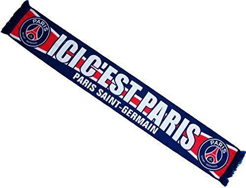 Schal von PSG - Offizielles Produkt von Paris Saint Germain - 1. Fußballliga - Länge 138 cm