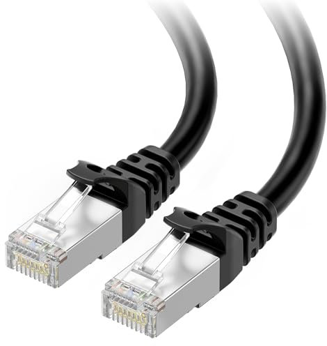 Cable Matters Snagless Cat 6a, Cat6a (SSTP, SFTP) Shielded Ethernet Cable in Black 9m