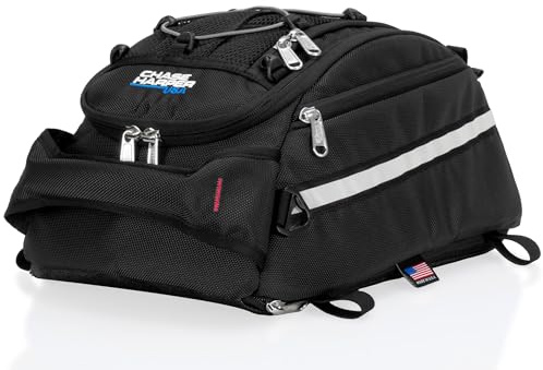 Chase Harper USA 5400 Tail Trunk- Water-Resistant, Tear-Resistant, Industrial Grade Ballistic Nylon - Universal Fit Adjustable Bungee Mounting System – Black