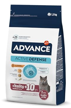Advance Cat Senior Sterilized, Pienso para Gatos Senior Esterilizados con Pollo, 1,5kg