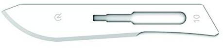 GIMA Lame in Fibra di Carbonio con Punta Arrotondata di Sicurezza, Sterili, Monouso, Misura n. 10, 100 Lame Singolarmente Confezionate