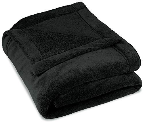 CelinaTex Flauschige Kuscheldecke XXL 220 x 240 cm schwarz Decke Sofa warm Wohndecke weich Mikrofaser Fleece Oeko-TEX Montreal