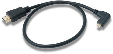 SYSTEM-S Cavo HDMI 50 cm Micro maschio a standard angolo sinistro