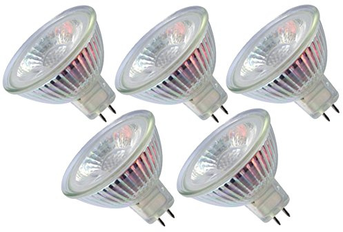 Trango 5er Set MR16-NT3*5 LED Leuchtmittel mit MR16 Fassung zum Austausch von herkömmlichen Halogen Leuchtmittel MR16 I GU5.3 I G4 12 Volt 3000K warmweiß Glühlampe, Reflektor Lampe, LED Birnen