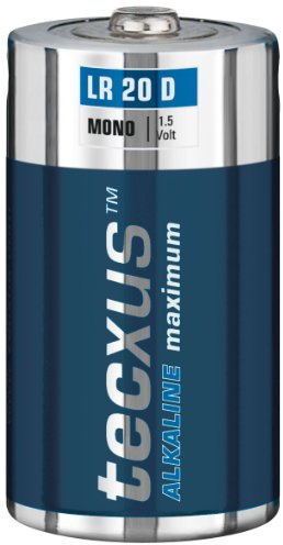 Tecxus batteria alcalina LR20 Mono D (2 pezzi) 10 pezzi