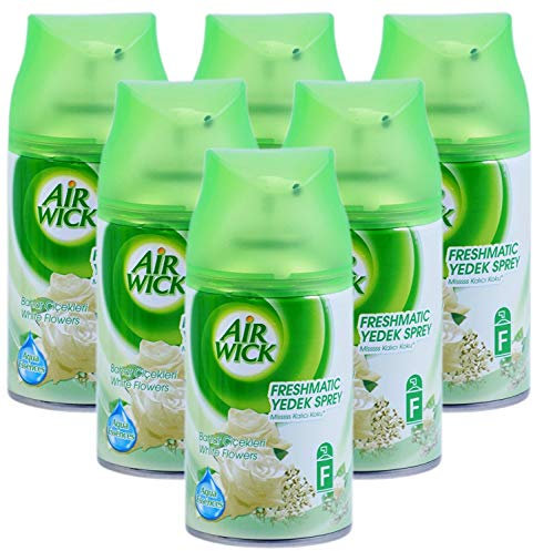 Airwick Nachfüller Weiße Blumen für Freshmatic Max - 6er Pack (6 x 250 ml)