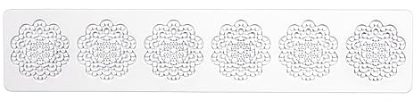 Städter 257818 Silikonmatte - Blume, 39,5 x 8 cm, Weiß
