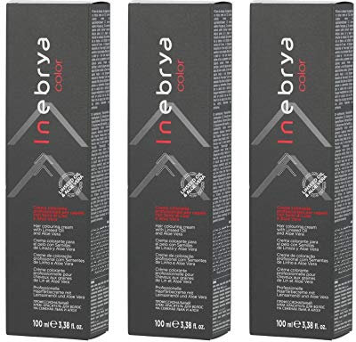 Permanente Haarfarbe Creme mit Leinsamen und Aloe Vera 100ml INEBRYA (- 7.7 braunes Haselnussblond)
