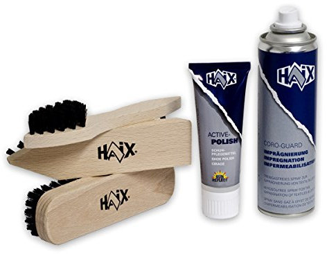HAIX® BÜRSTENSET + Schuhcreme (Schwarz) + Imprägniermittel