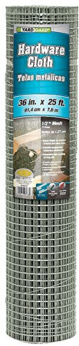 YARDGARD – 1/2 in. Mesh Welded Wire Fence – 36 in. x 25 ft. 19‑Gauge Galvanized Steel – for Garden Protection | Cage Fencing | Chicken & Rabbit Barriers | Crafts