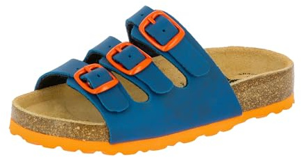 Lico Unisex Kinder BIOLINE KIDS Pantoletten, Marine/ Orange, 33 EU