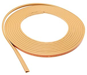 Gedotec Türdichtung selbstklebend TPE 4.10 | 1 Rolle - PVC Türrahmen Dichtung | Länge: 6 m | Falzbreite: 12 mm | Türzargendichtung beige | Fensterdichtung und Türdichtung | Türgummi