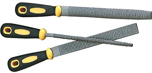 WOODSTOCK D3113 3-Piece Wood Rasp Set with Rubber Handles