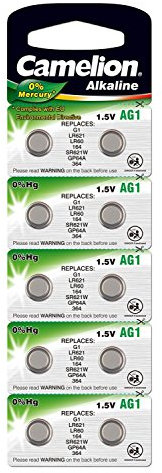 Camelion Pack de 10 piles Alkaline AG1