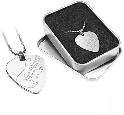 Gravur Gitarre Plektrum – Metall Plektrum & Geschenk-Box – Gitarre Gravur