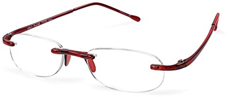 Scojo New York Gels Reading Glasses, Handmade Scratch Resistant Readers for Women and Men, Flame - 1.50x