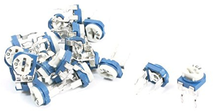 sourcing map 20 Stück blau weiß Horizontal Trimmer Widerstand Potentiometer 103 10 K ohm de