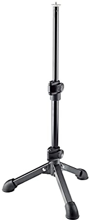K&M 23150 Tischstativ – Stahl, Schwarz – Stufenlos 23-43 cm Höhe, 1/4“ Gewindeanschluss – Für Kamera, Recorder, Foto