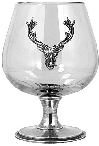 English Pewter Company Stag Single Pewter Brandy Cognac Snifter Glass [STAG110]