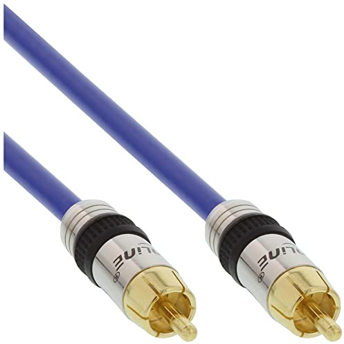 InLine Cinch Kabel Audio, Premium, vergoldete Stecker, 1x Cinch Stecker/Stecker, 20m