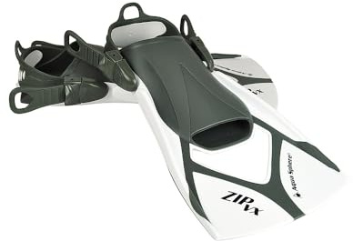 Aquasphere Trainingsflossen Zip VX Schwimmen Training Fin, weiß/grau, S, 23857W