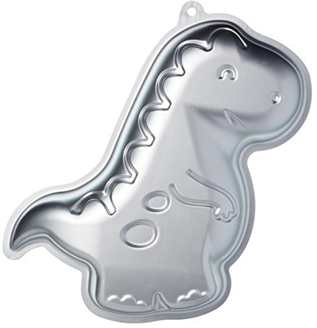 KitchenCraft Sweetly Does It Dinosaurier-Kuchenform, Aluminiumform, 31,7 x 22,4 x 5 cm, 1 Stück