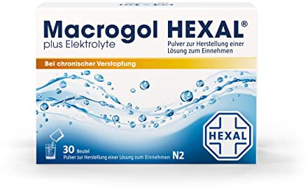 Macrogol HEXAL® plus Elektrolyte | 30 Beutel | Wirksame Hilfe bei chronischer Verstopfung | Setzt den Darm sanft und effektiv in Bewegung
