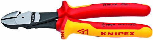 KNIPEX - 74 08 200 US Tools - High Leverage Diagonal Cutters, 1000V Insulated (7408200US)