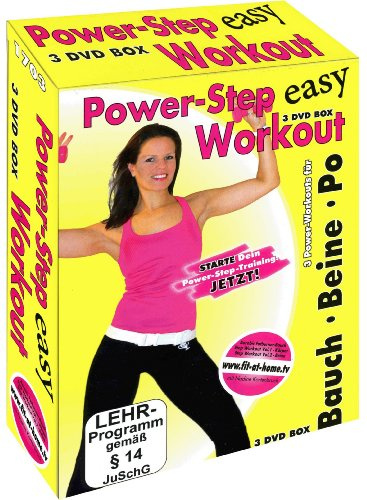 Easy Power - Step Aerobic Fatburner Workout (Bauch, Beine, Po) - 3 DVD Fitness Box -