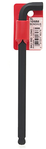 Bondhus 16576 10 mm de punta de bola juego de llaves Allen Allen con acabado Proguard, Tagged y barcoded, brazo largo