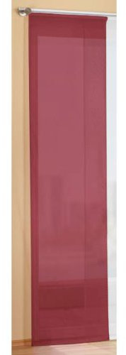 Gardinenbox Preisgünstiger Flächenvorhang Schiebegardine, transparent, unifarben, mit Zubehör, 245x60, Bordeaux, 85589