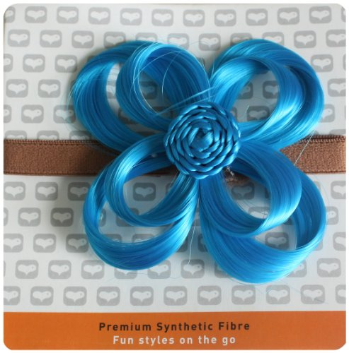 Love Hair Extensions Blume auf elastischem Kopfband Farbe Türkis, 1er Pack (1 x 1 Stück)