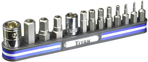 Titan 16136 Sechskant-Bit-Set, manipulationssicher, metrisch, 13-teilig