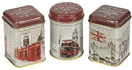 New English Teas Memorabilia Vintage England Tea Mini Tin Gift Pack (Pack of 2)