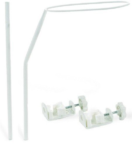 Best for Kids | Baldachinstange | Weiß Baldachinstange für Babybetten mit Schraubklemme | Am Bett montierter Baldachinstangen-Schleierhalter | Perfekt für weiche Vorhänge und Kinderzimmerdekor